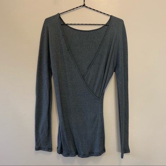 Michael Stars Cross Back Metallic Knit Long Sleeve - Picture 3 of 6